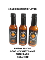 Prison Rescue Good News Hot Sauce - 3 Pack - Habanero Flavor